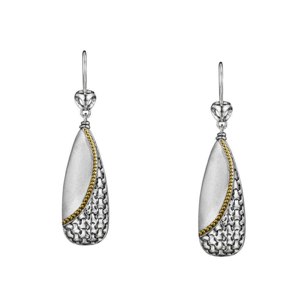 Di Modolo Ricamo Drop Earring Sterling Silver & Plated 18K Yellow Gold MSRP 795